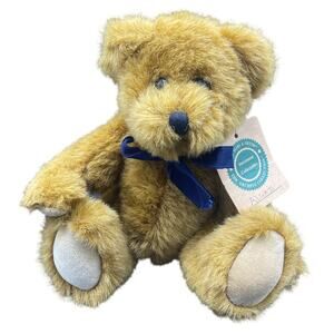 Vintage 1998 Alice 2 Boyd’s Bears Jointed brown blue ribbon plush Bear